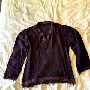 Handmade loose knit shirt
